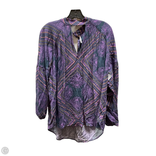 Top Long Sleeve By Free People In Purple, Size: L