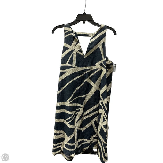 Dress Casual Midi By Banana Republic In Blue & Cream, Size: M