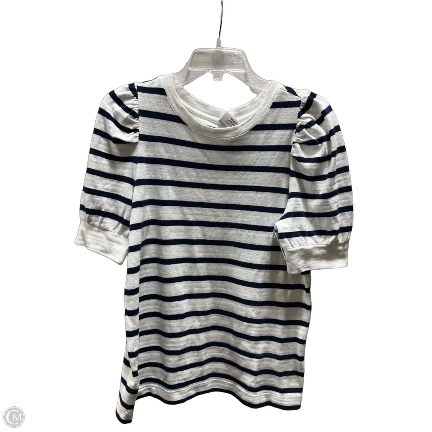 Top Short Sleeve By Loft In Striped Pattern, Size: S