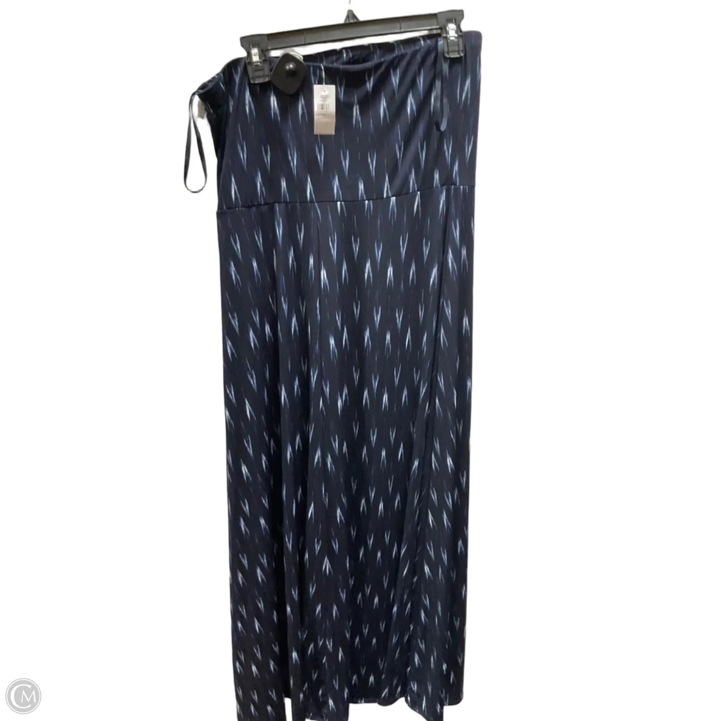 Dress Casual Maxi By Banana Republic In Blue & Cream, Size: L