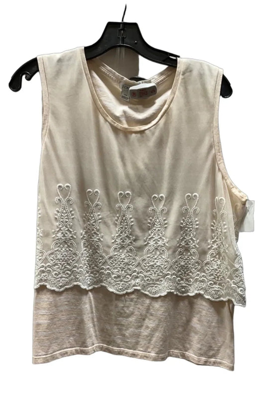 Top Sleeveless By J. Crew In Pink & White, Size: Xxl