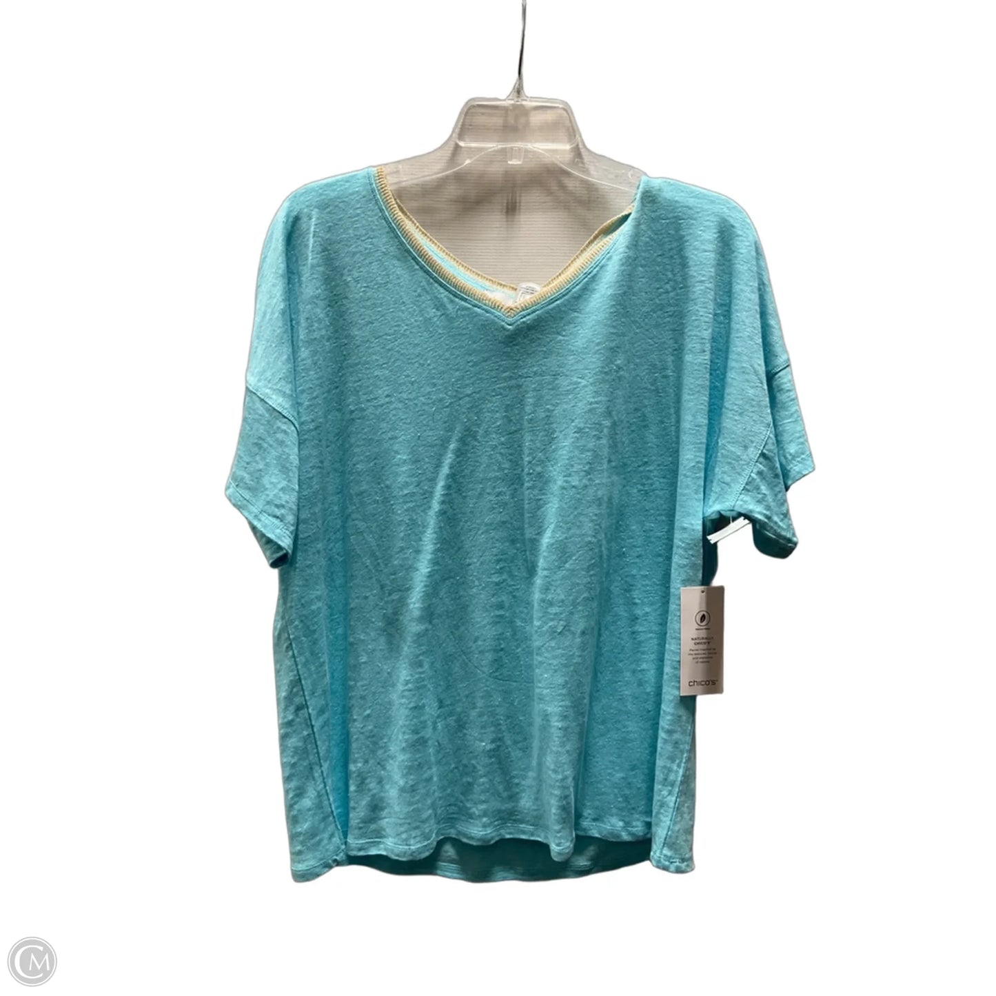 Top Short Sleeve By Chicos In Blue, Size: S