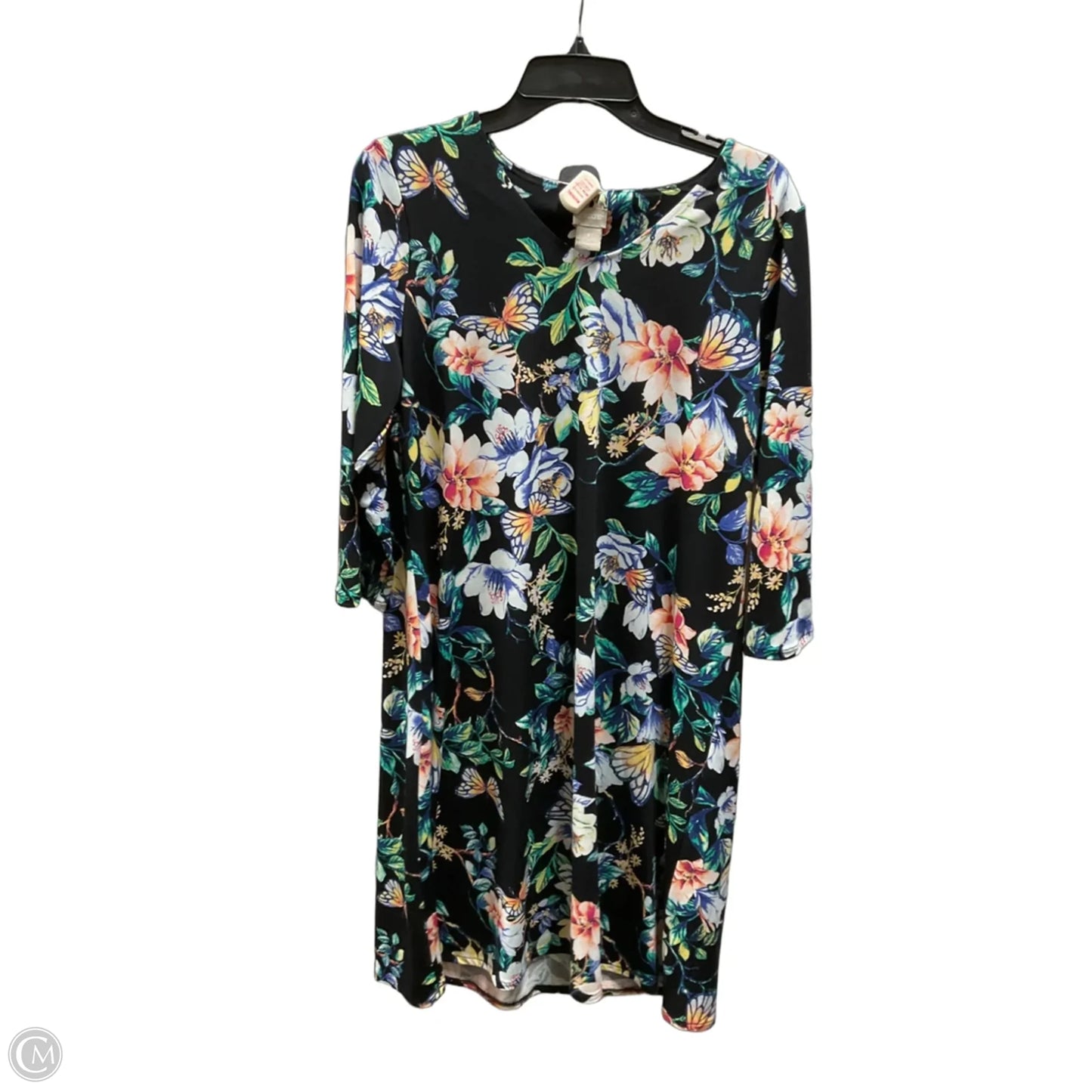 Dress Casual Midi By Chicos In Floral Print, Size: M