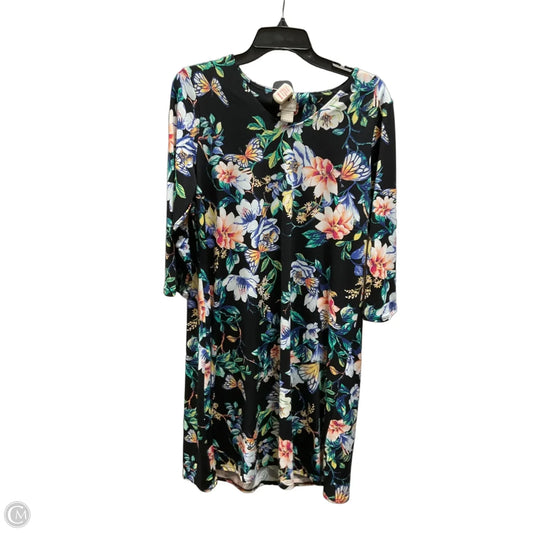 Dress Casual Midi By Chicos In Floral Print, Size: M