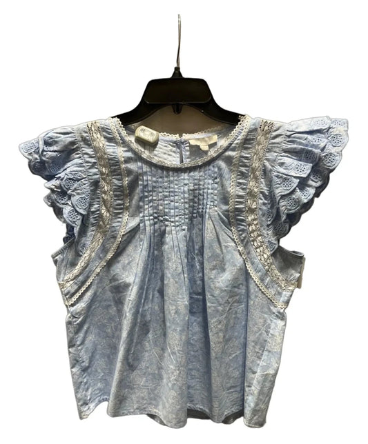 Top Sleeveless By Cma In Blue & White, Size: S