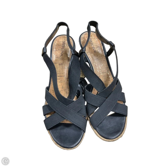 Shoes Heels Wedge By Merona In Black & Brown, Size: 7.5