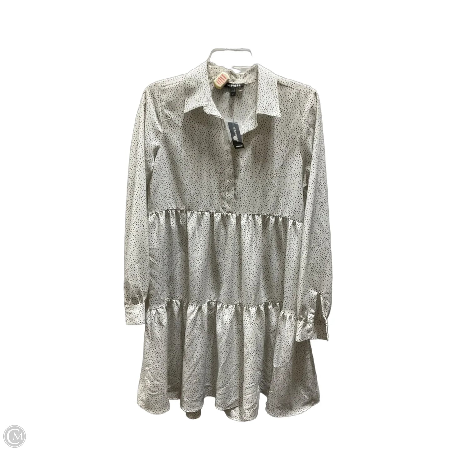 Dress Casual Short By Express In Polkadot Pattern, Size: S