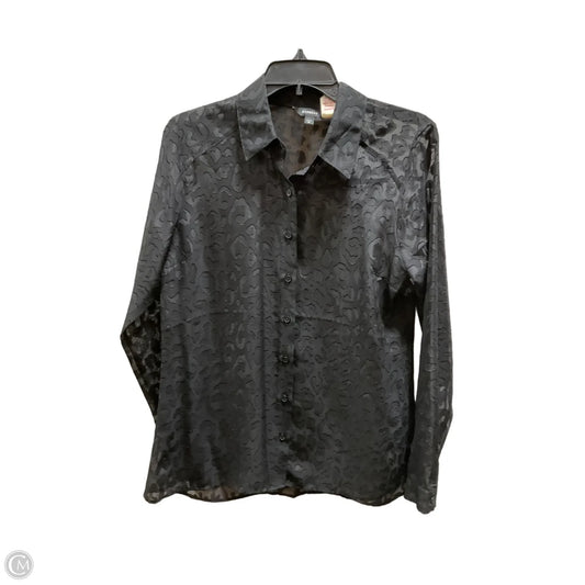 Blouse Long Sleeve By Express In Black, Size: M