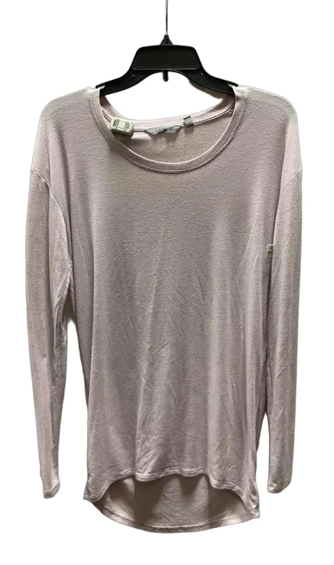 Athletic Top Long Sleeve Collar By Athleta In Pink, Size: S
