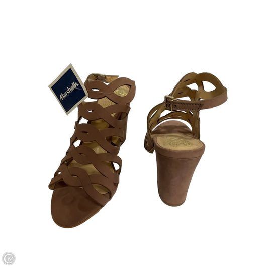 Sandals Heels Block By Vince Camuto In Taupe, Size: 7.5