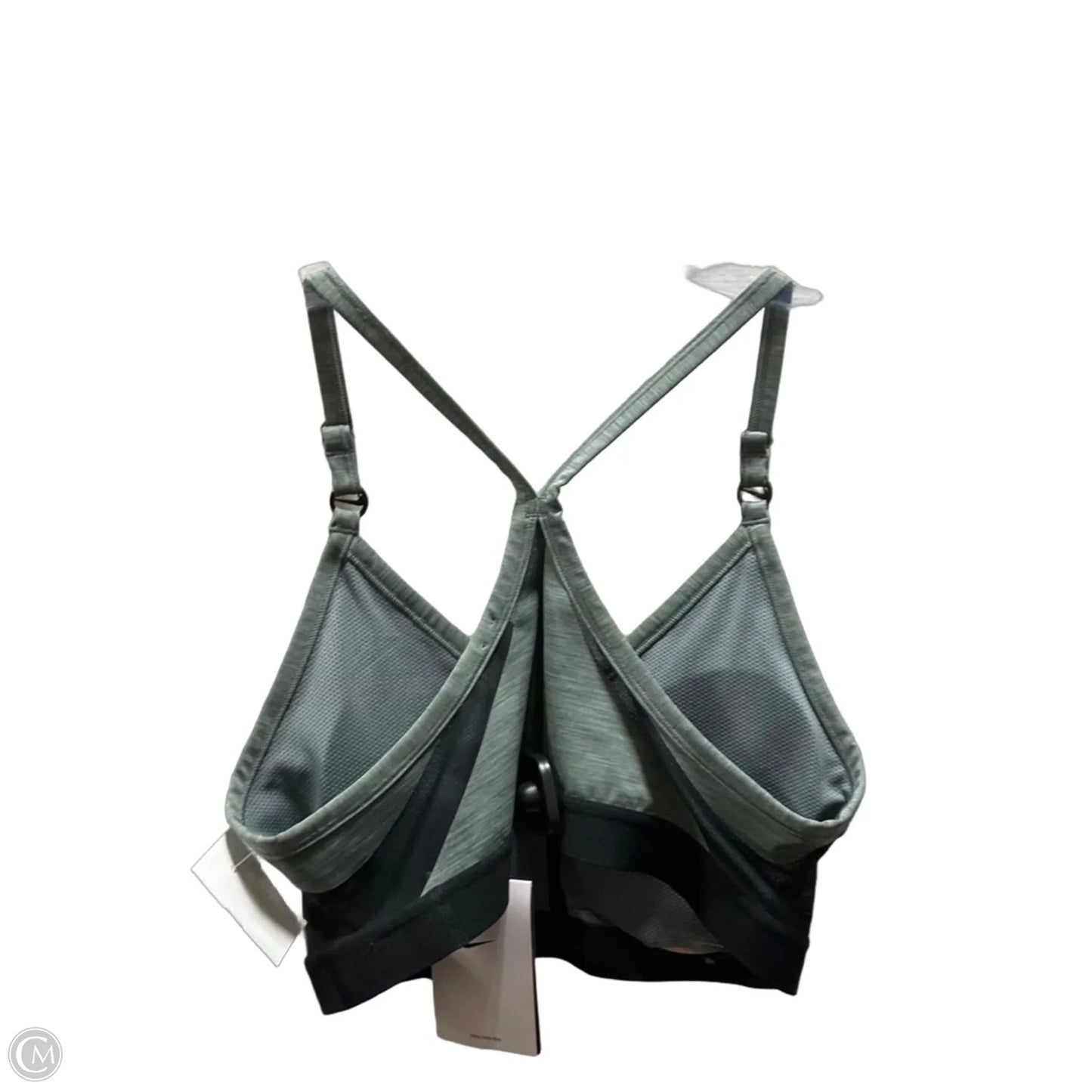 Athletic Bra By Nike In Black & Green, Size: L