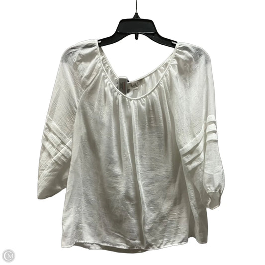 Top Short Sleeve By Vince Camuto In White, Size: S