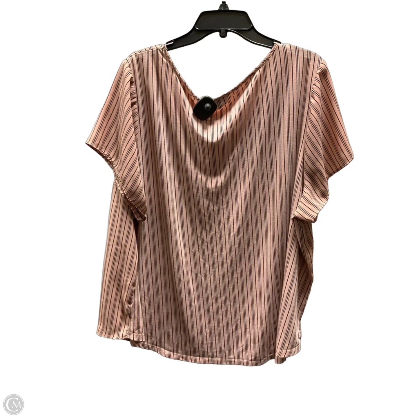 Top Short Sleeve By Torrid In Black & Pink, Size: 3x