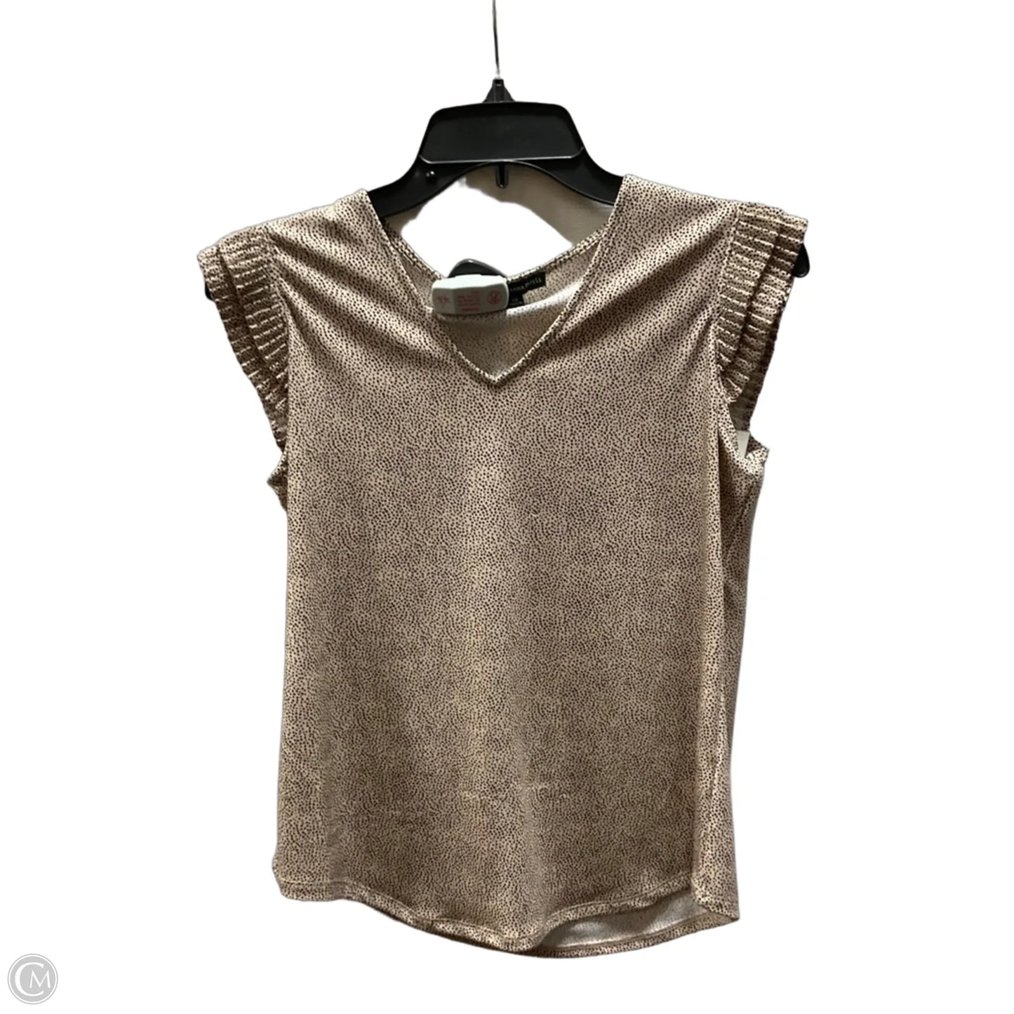 Top Short Sleeve By Adrianna Papell In Polkadot Pattern, Size: Xs