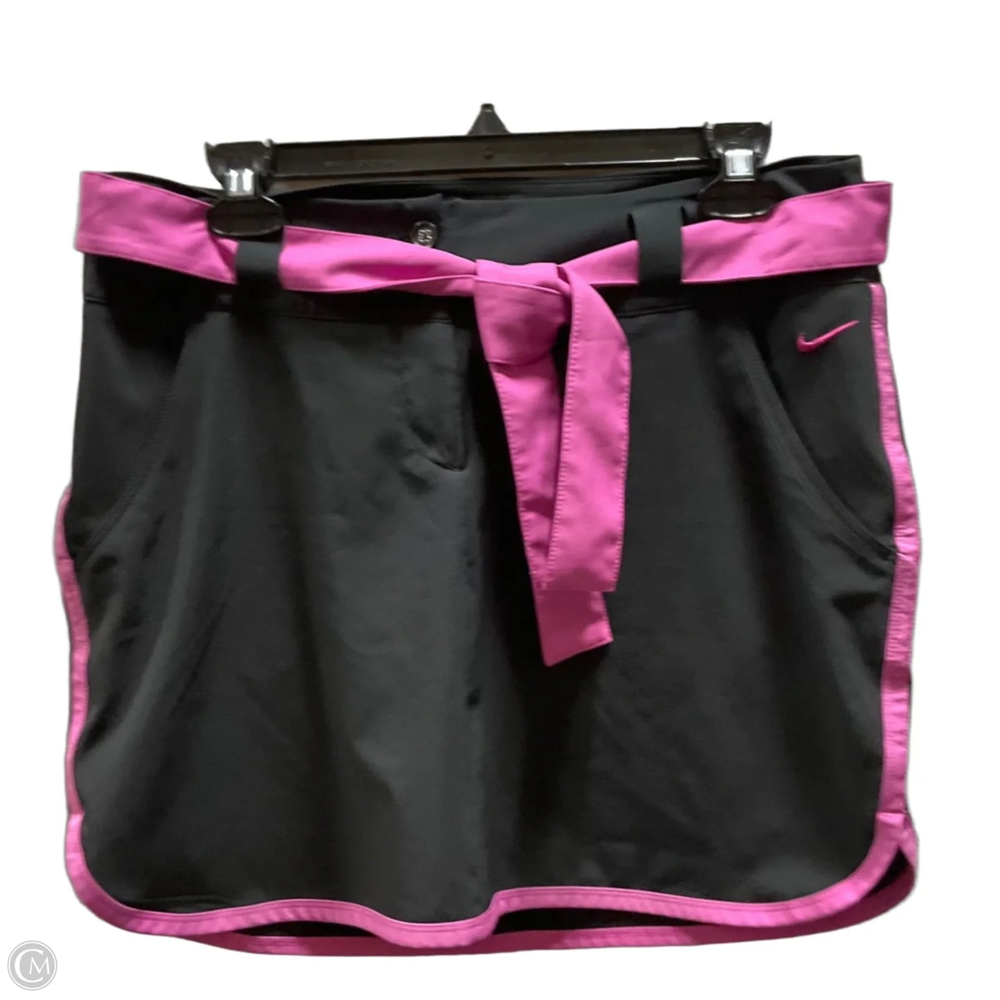 Athletic Skirt By Nike In Black & Pink, Size: M