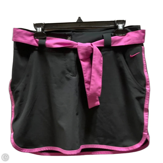 Athletic Skirt By Nike In Black & Pink, Size: M