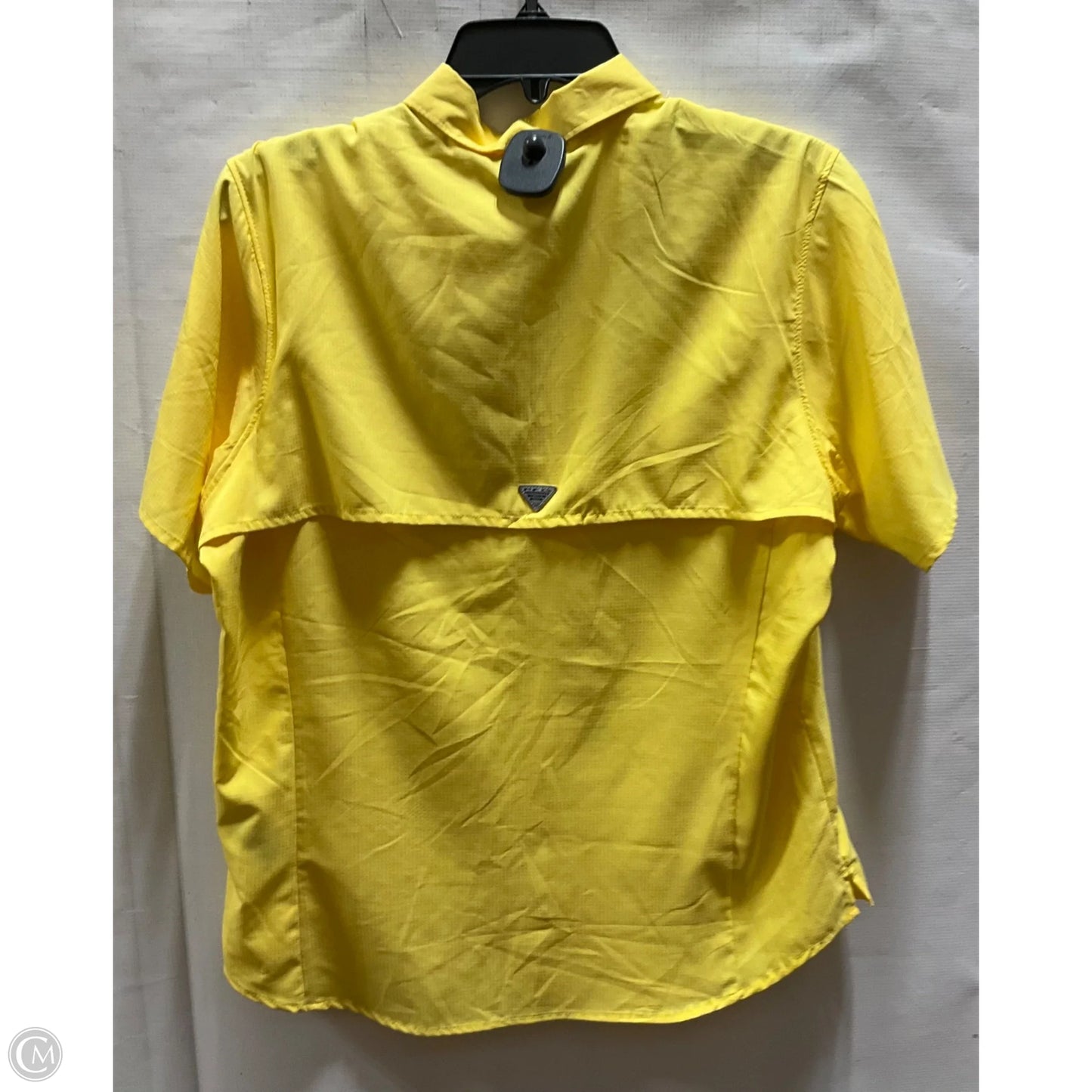 Athletic Top Short Sleeve By Columbia In Yellow, Size: L