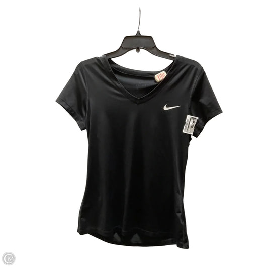 Athletic Top Short Sleeve By Nike In Black, Size: L