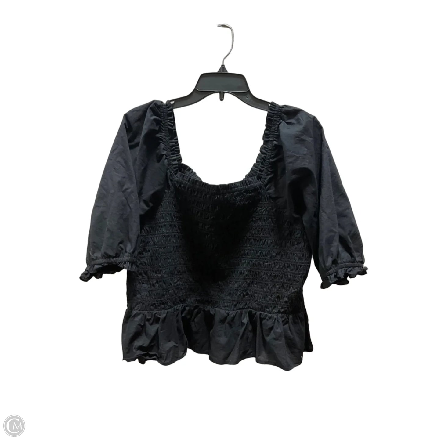 Top Short Sleeve By Loft In Black, Size: Xl