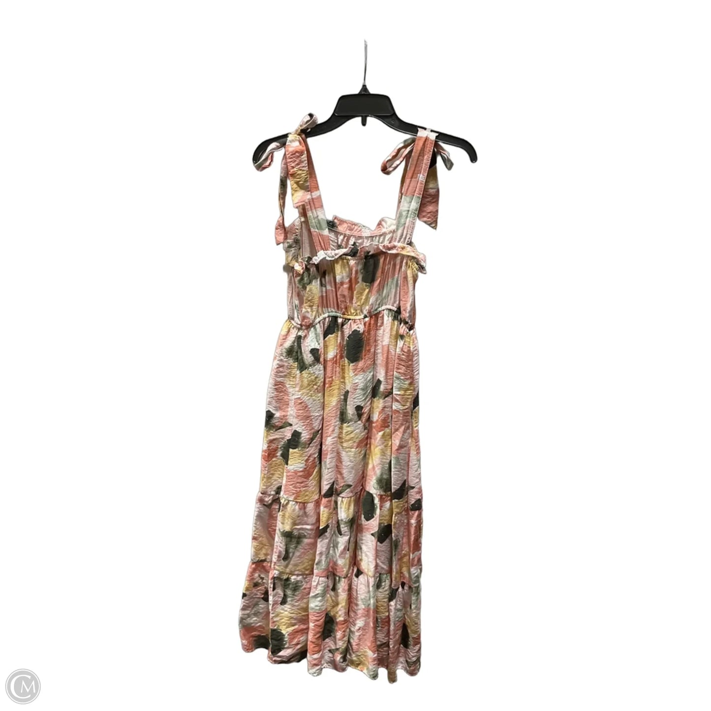 Dress Casual Midi By By The River In Pink & White, Size: S