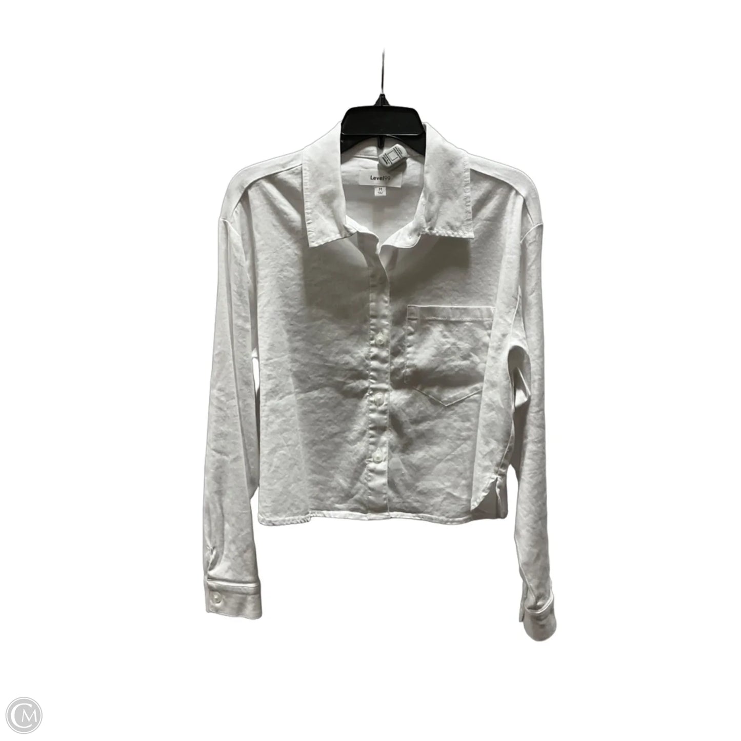 Blouse Long Sleeve By Level 99 In White, Size: M