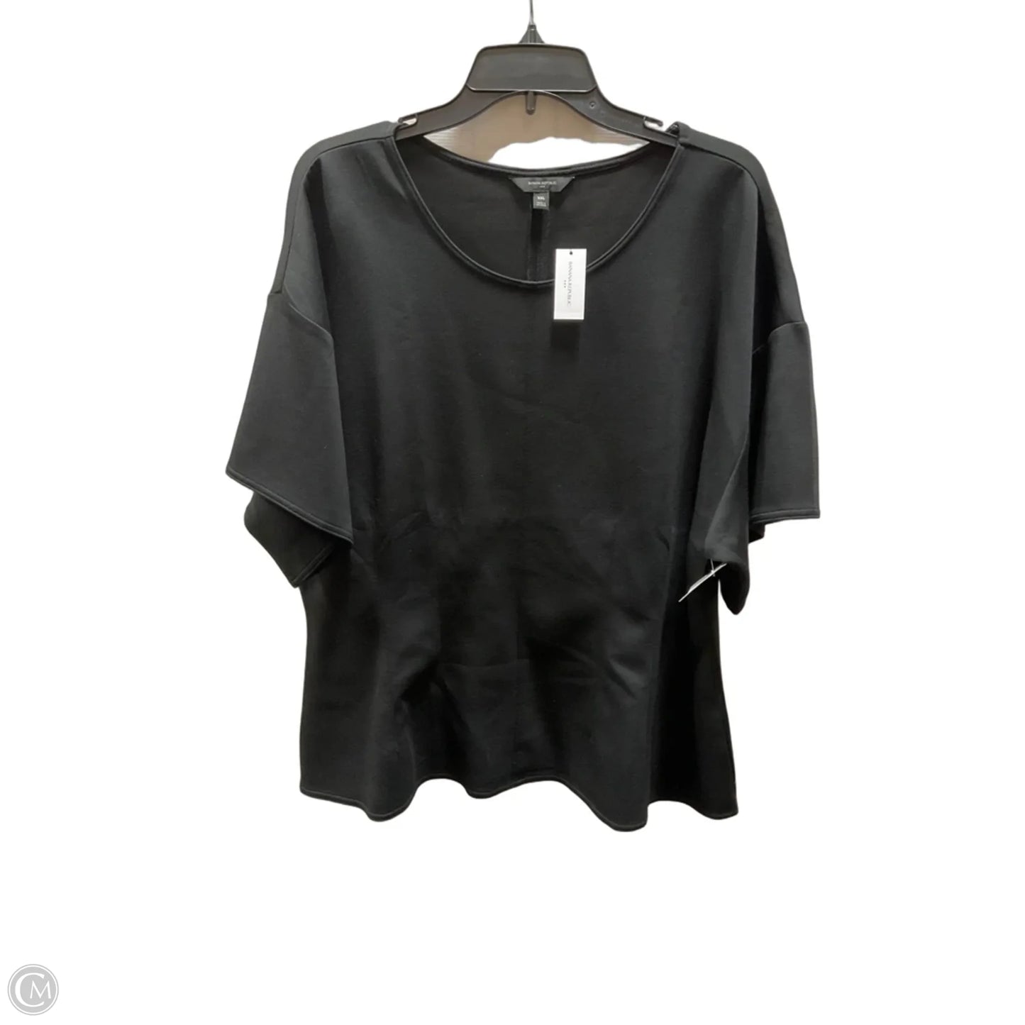 Top Short Sleeve By Banana Republic In Black, Size: Xxl