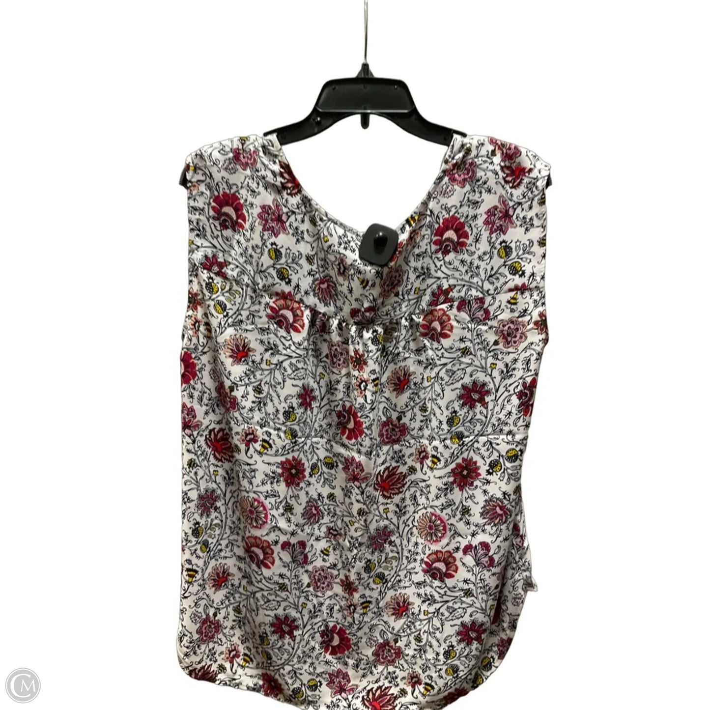 Top Sleeveless By Loft In Floral Print, Size: L