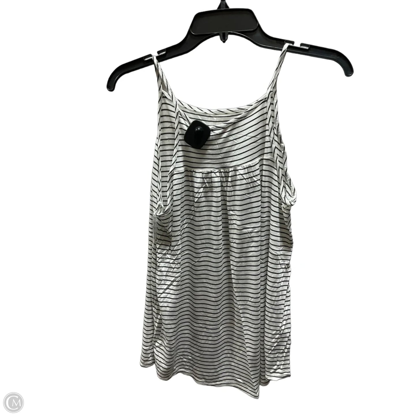 Top Sleeveless By Loft In Black & White, Size: M