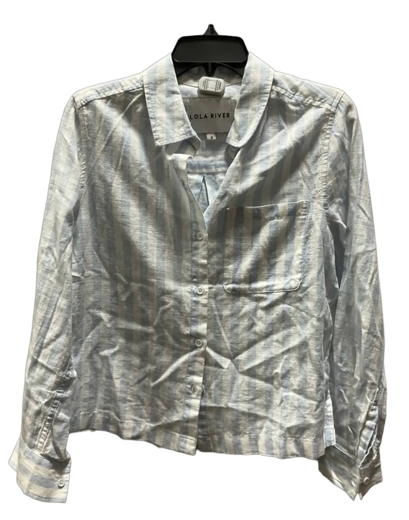 Blouse Long Sleeve By Lola River In Striped Pattern, Size: S