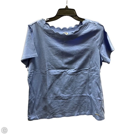 Top Short Sleeve By Anne Klein In Blue, Size: Xl