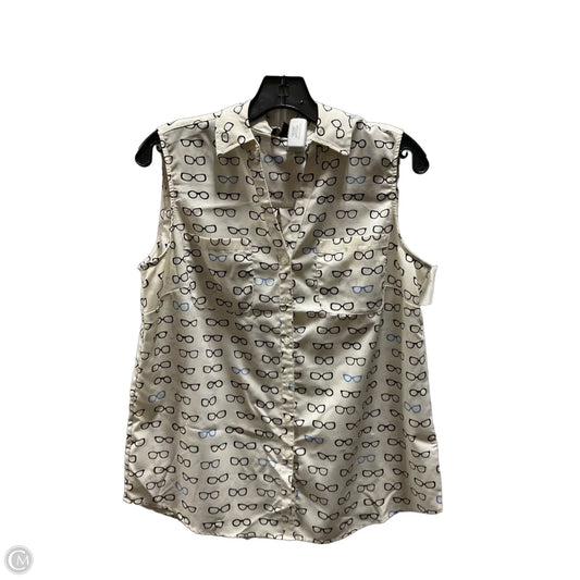 Top Sleeveless By Talbots In Cream, Size: L
