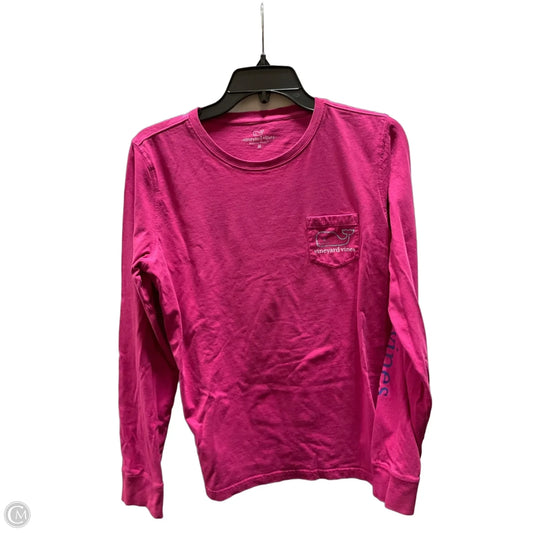 Athletic Top Long Sleeve Crewneck By Vineyard Vines In Pink, Size: M