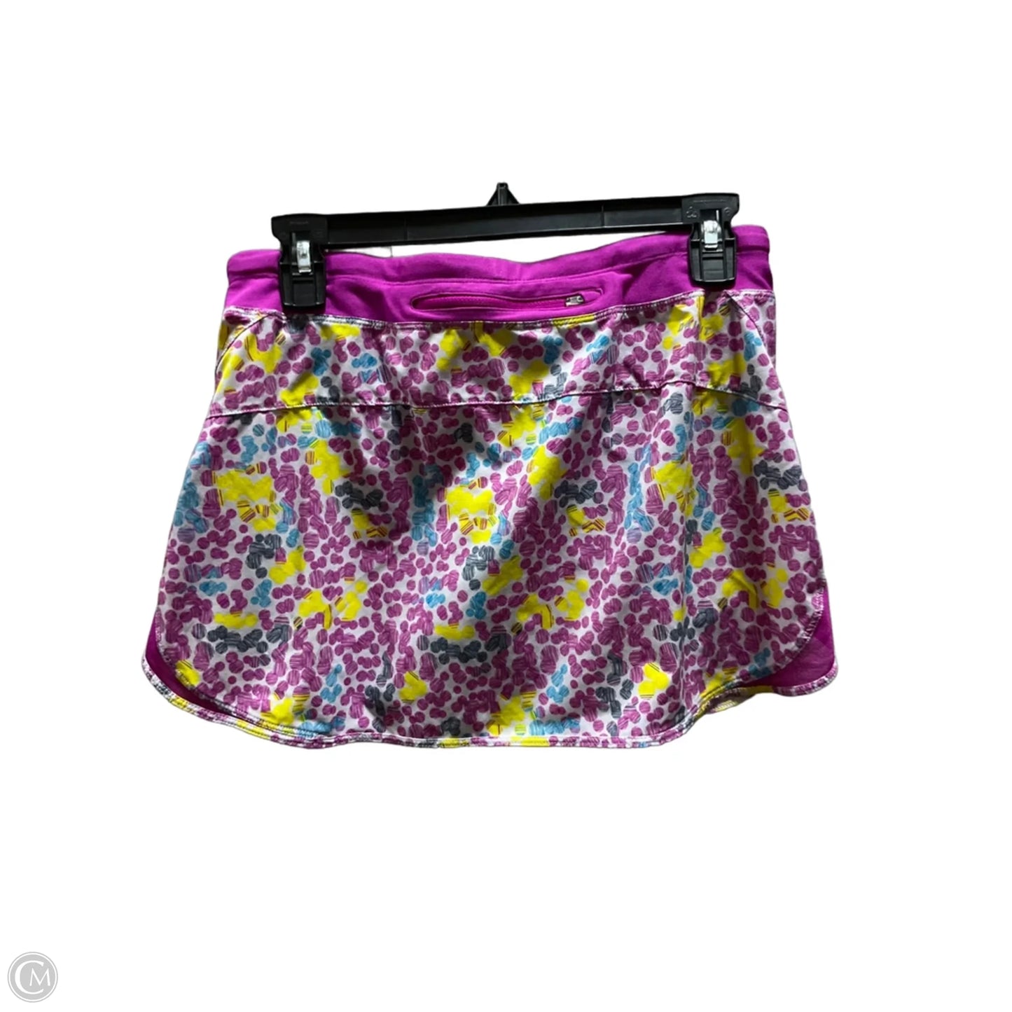 Athletic Skort By Nike In Pink & Yellow, Size: S