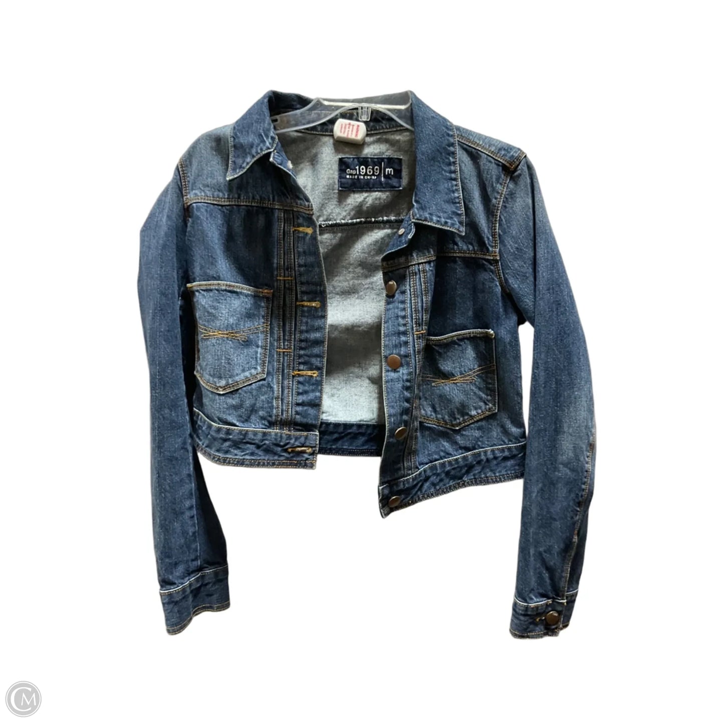 Jacket Denim By Gap In Blue, Size: M