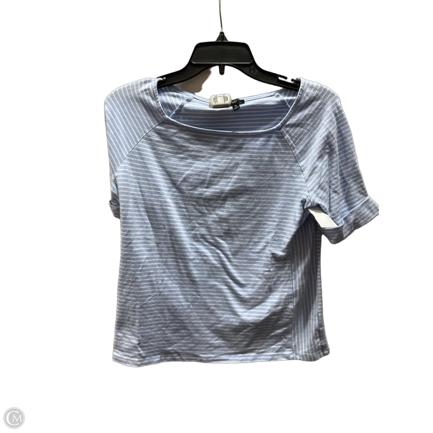 Top Short Sleeve By Talbots In Striped Pattern, Size: M