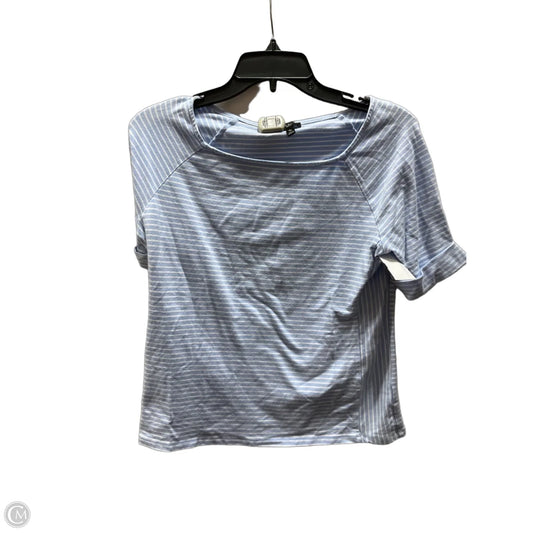 Top Short Sleeve By Talbots In Striped Pattern, Size: M