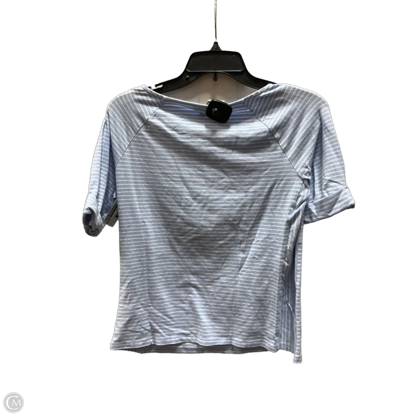 Top Short Sleeve By Talbots In Striped Pattern, Size: M
