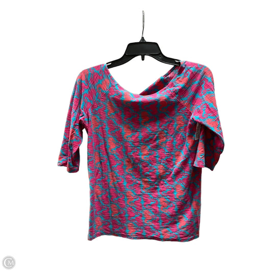 Top Short Sleeve By Lilly Pulitzer In Blue & Pink, Size: M