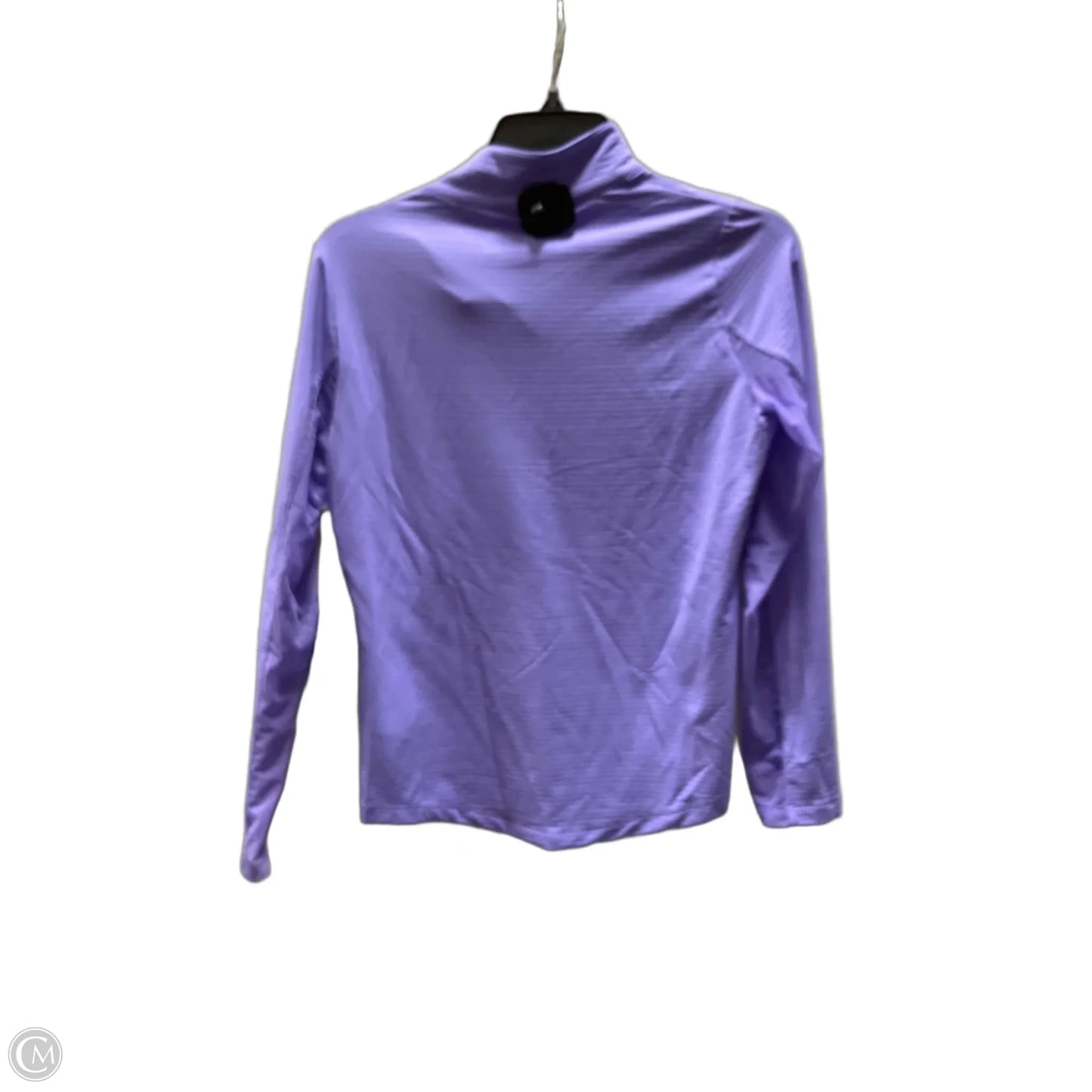 Athletic Top Long Sleeve Collar By Ibkul In Purple, Size: S