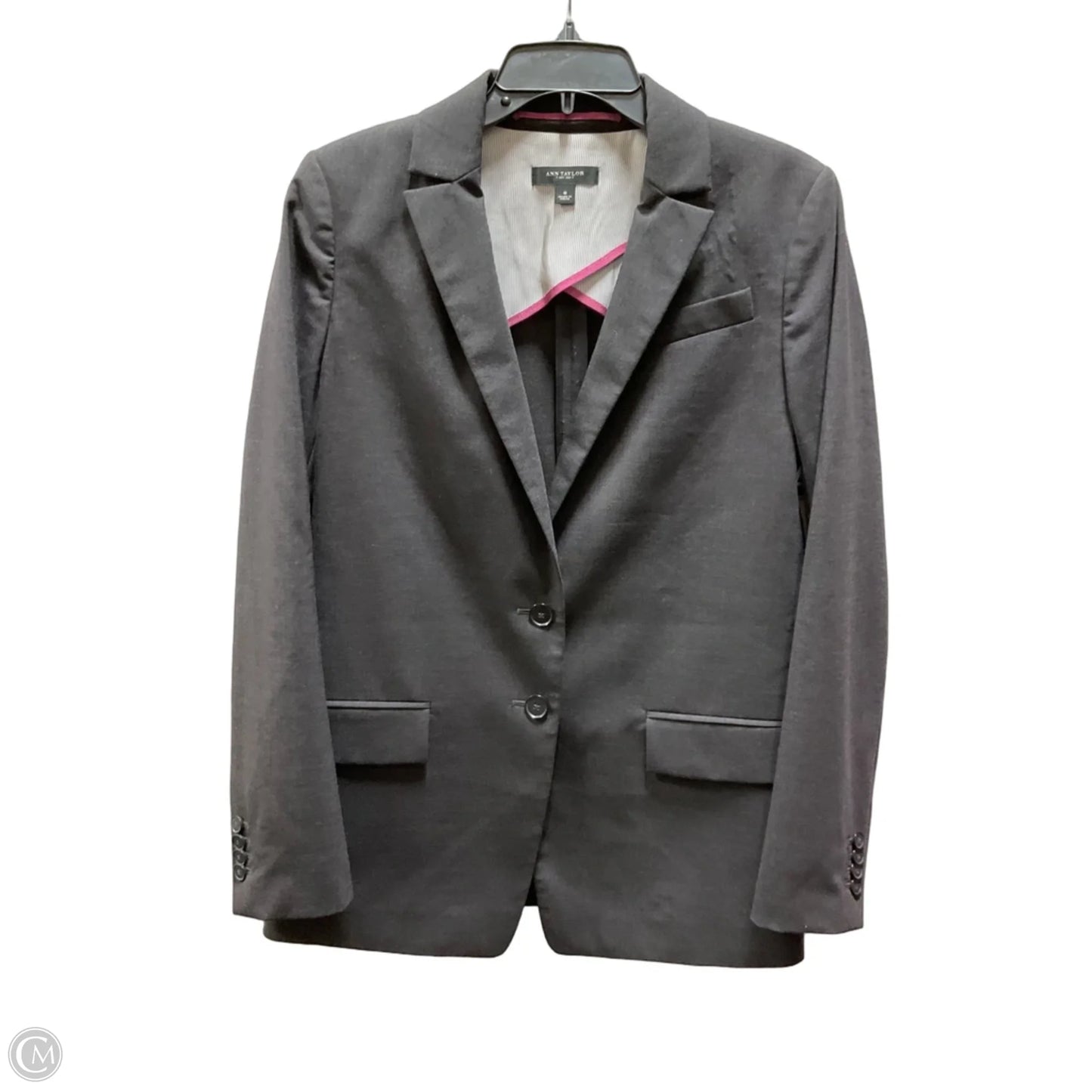 Blazer By Ann Taylor In Grey, Size: 8