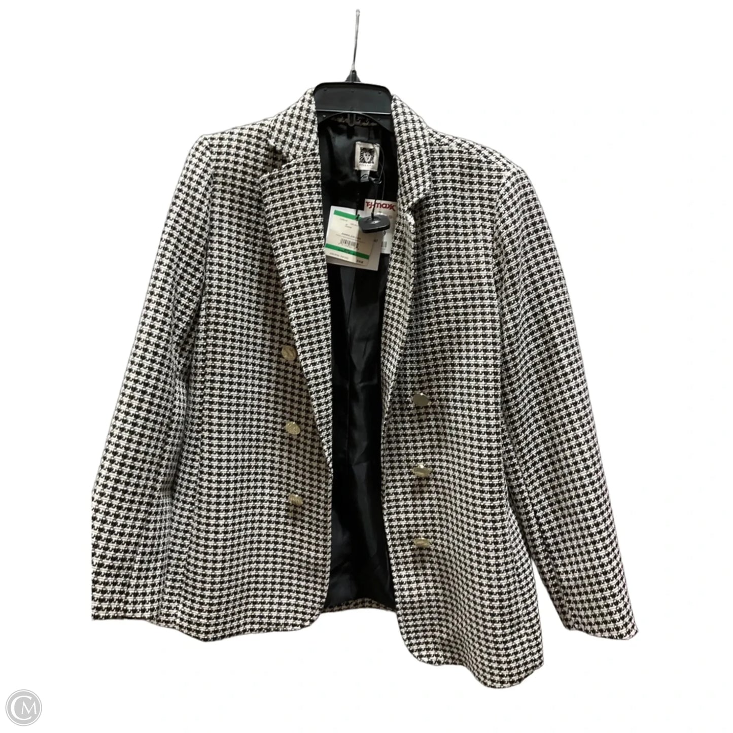 Blazer By Ann Taylor In Black & Cream, Size: L