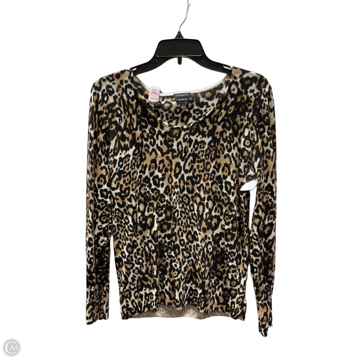 Top Long Sleeve By Talbots In Leopard Print, Size: S