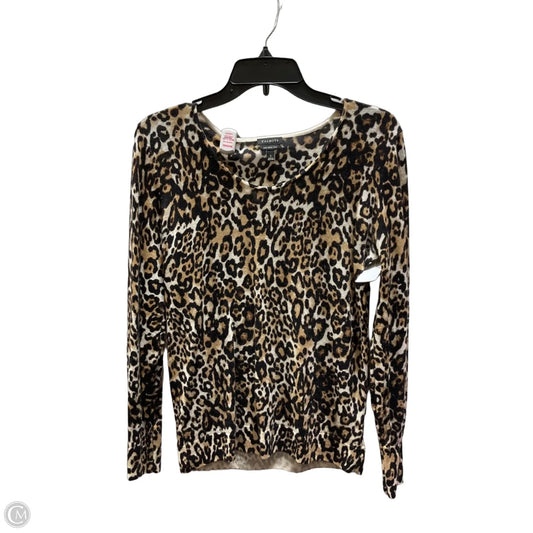 Top Long Sleeve By Talbots In Leopard Print, Size: S