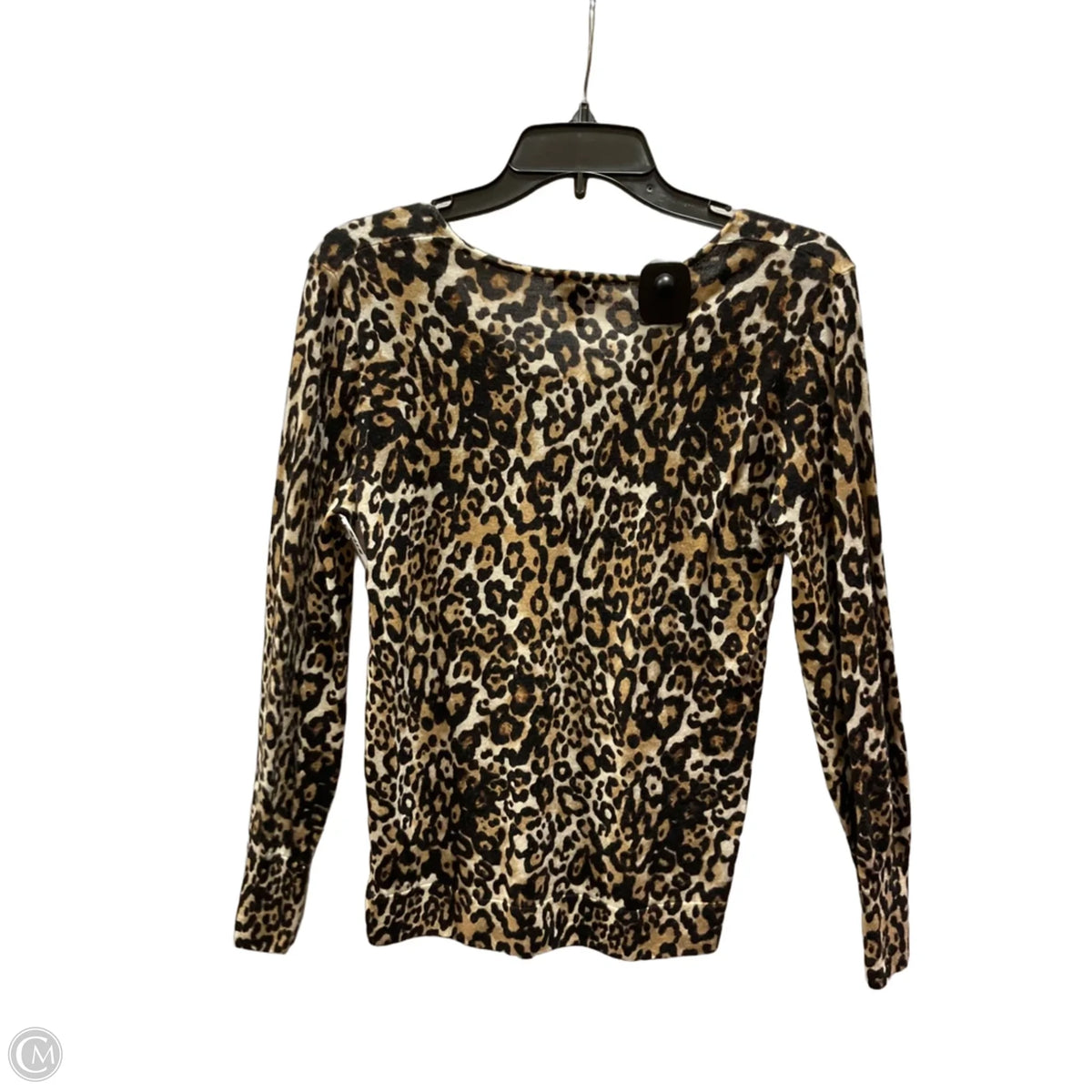 Top Long Sleeve By Talbots In Leopard Print, Size: S