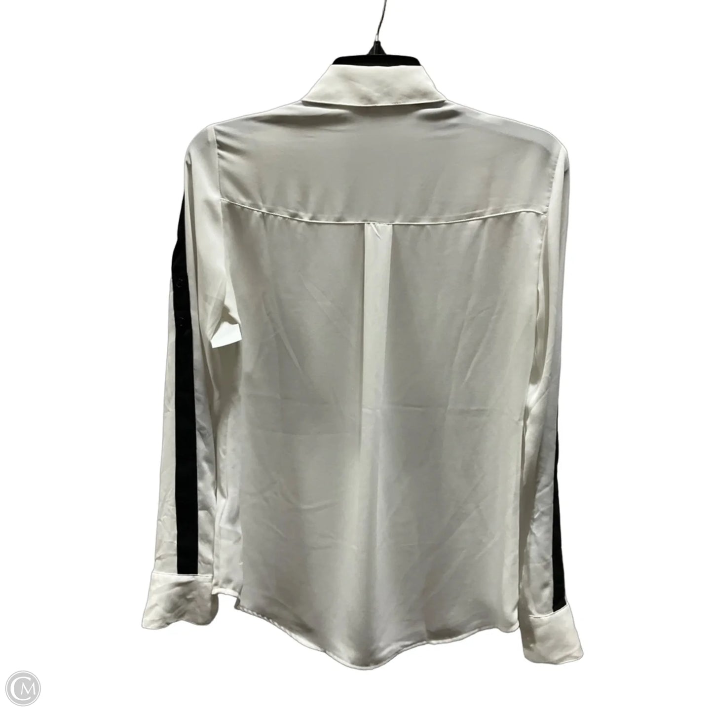 Blouse Long Sleeve By Express In White, Size: S