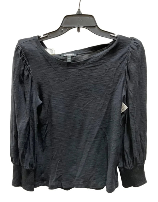 Top Long Sleeve By Express In Black, Size: S