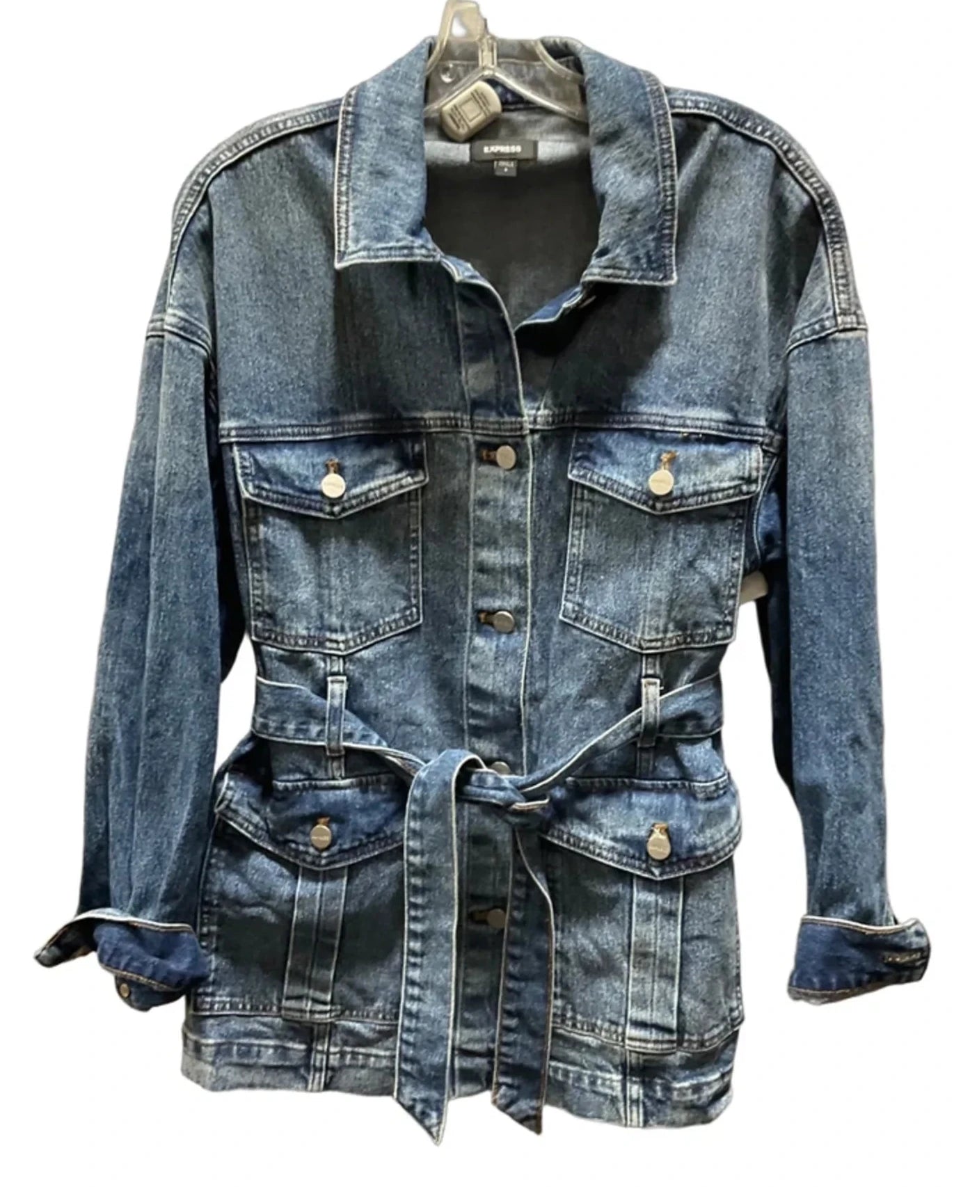 Jacket Denim By Express In Blue, Size: S