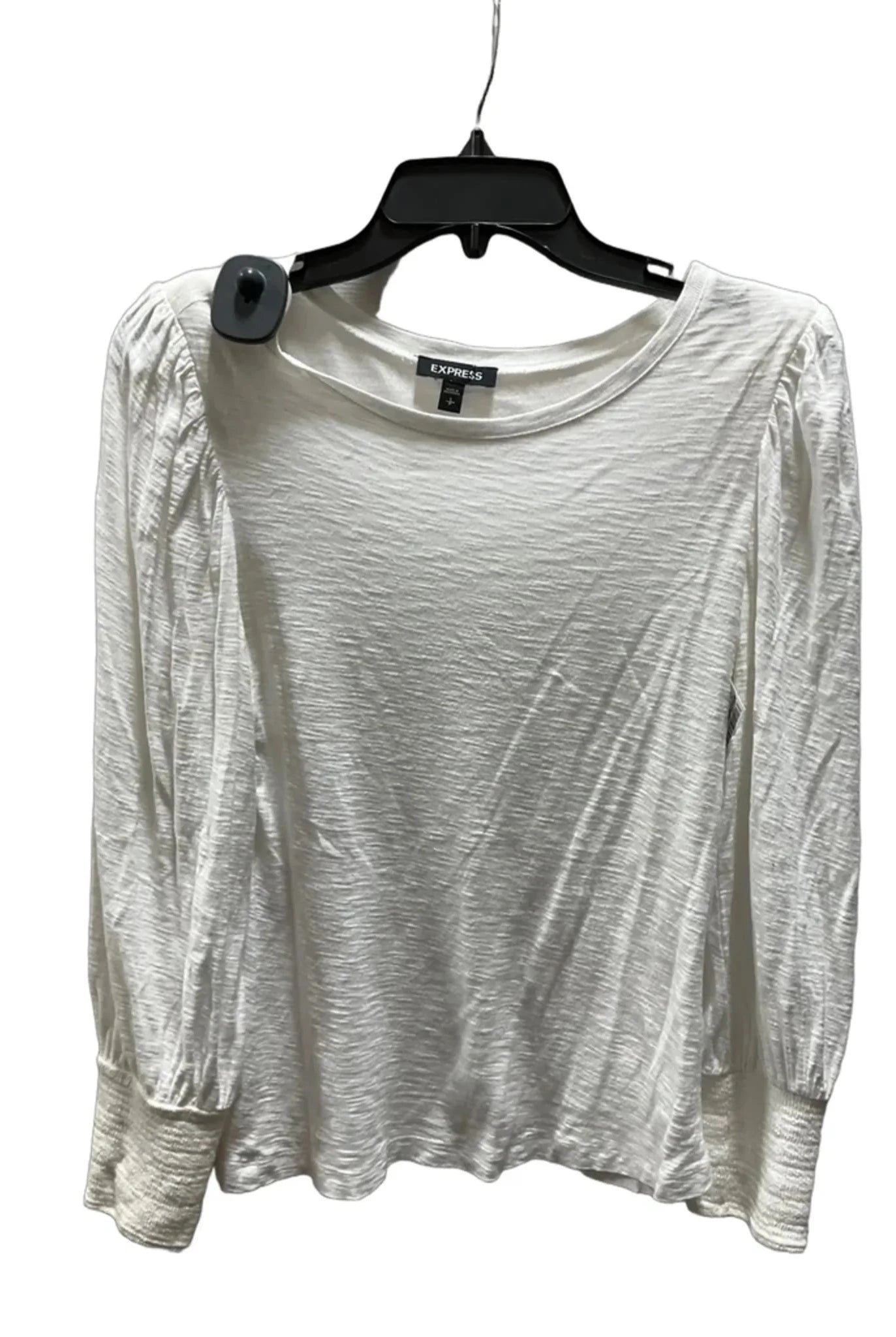 Top Long Sleeve By Express In White, Size: S