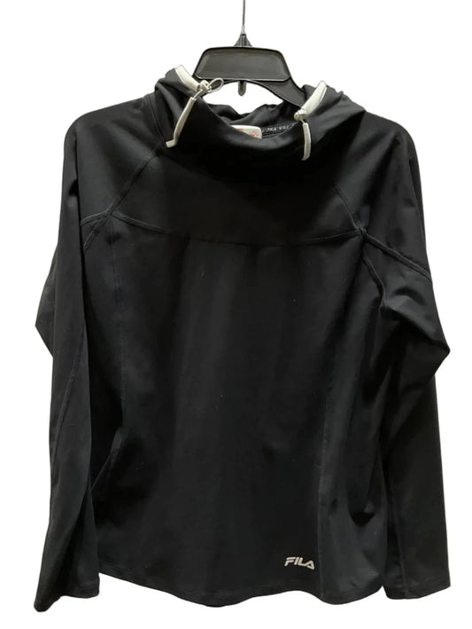 Athletic Jacket By Fila In Black, Size: M