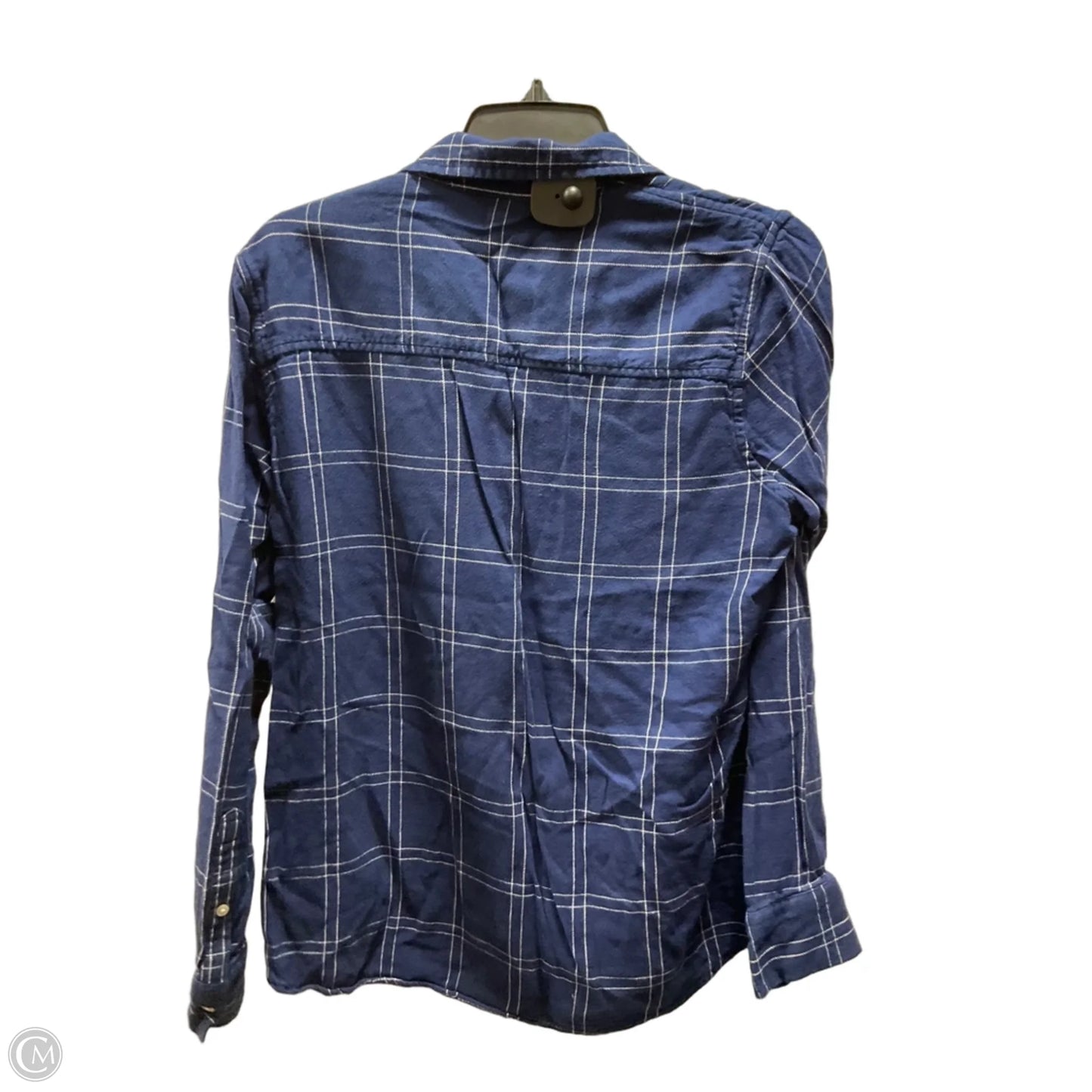 Blouse Long Sleeve By Gap In Blue, Size: M